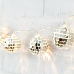 Disco ball string lights new retro